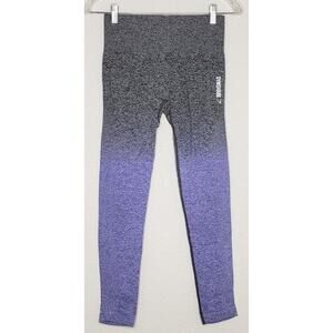 Gymshark Womens Workout Ankle Leggings Ombré Gray Purple High Rise XS/Small